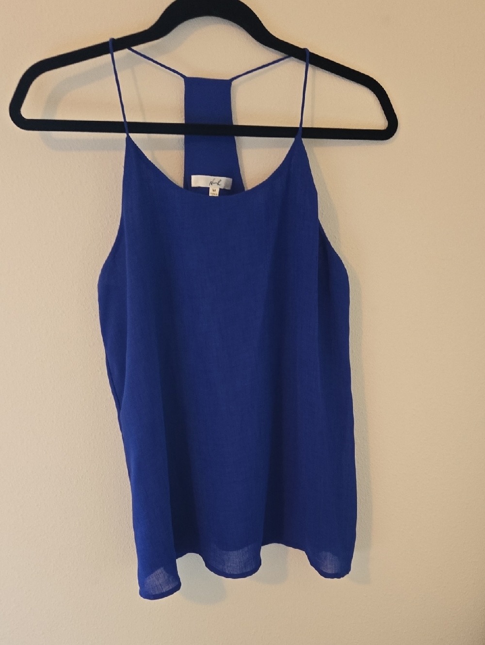 Norah Royal Blue Spaghetti Strap Camisole with Racerback